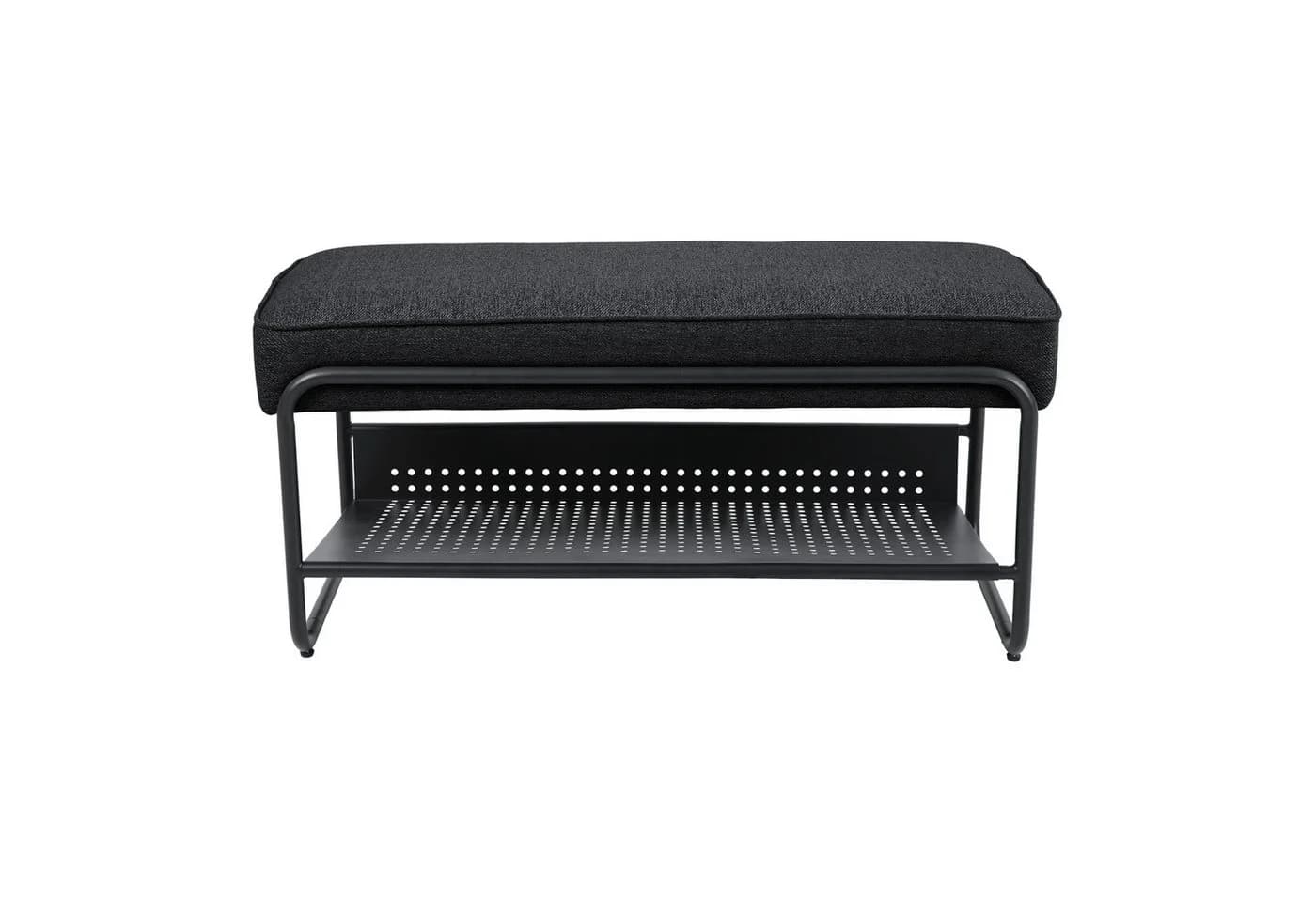 en.casa Schuhbank Lillehammer 90x37x42 cm Schwarz - Bild 4
