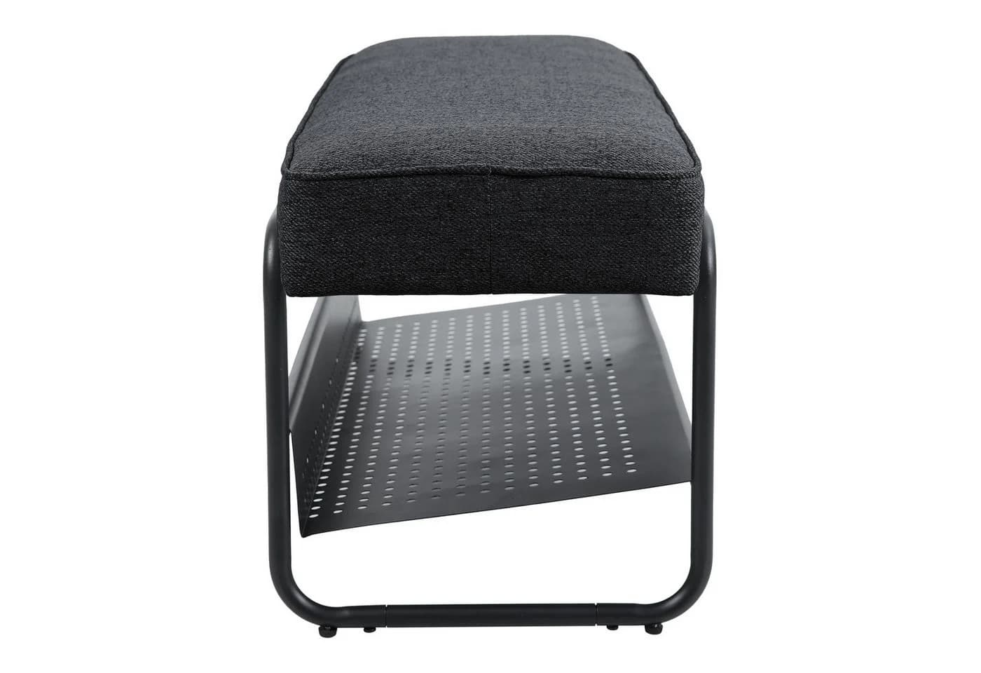 en.casa Schuhbank Lillehammer 90x37x42 cm Schwarz - Bild 5