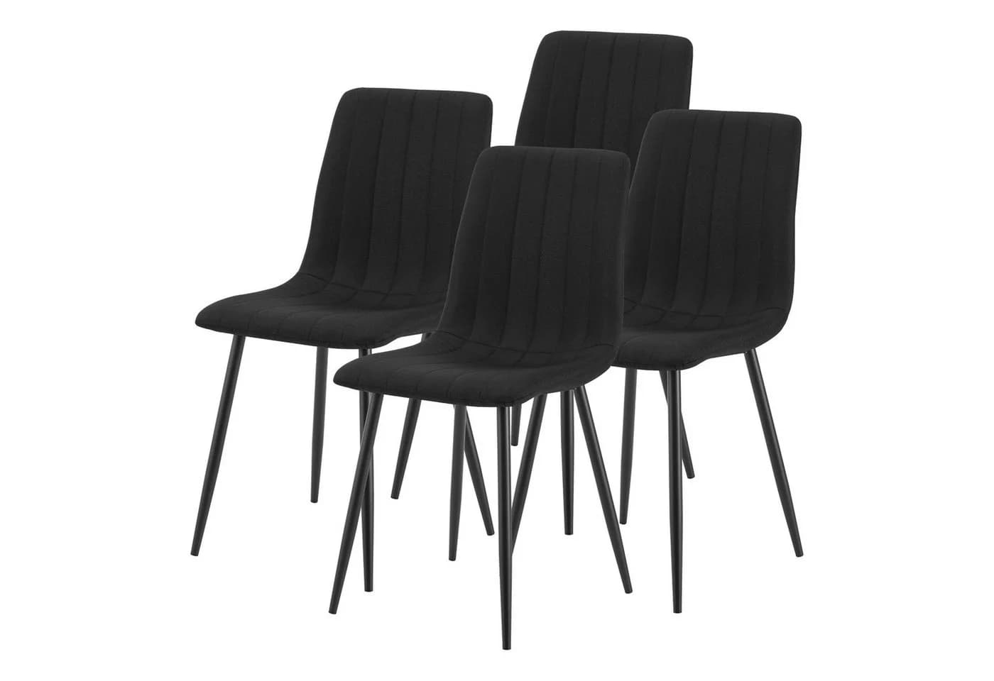 en.casa Esszimmerstuhl »Elsern« 4er Set Schwarz - Bild 2