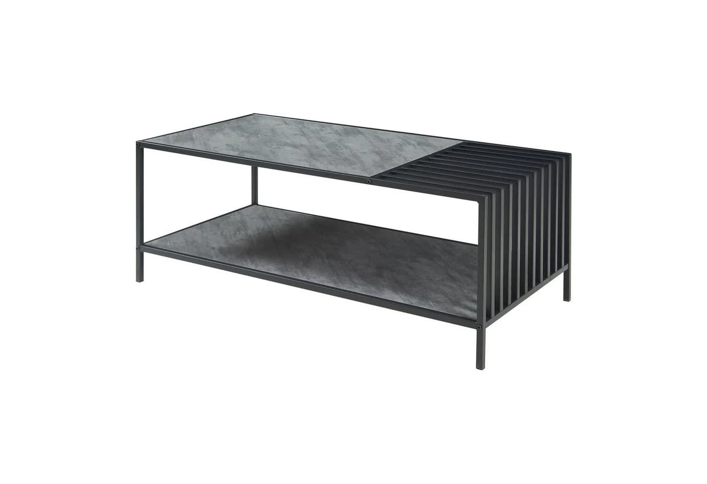 en.casa Couchtisch Pärghos 120x60x45 cm Schwarz Betonoptik - Bild 2