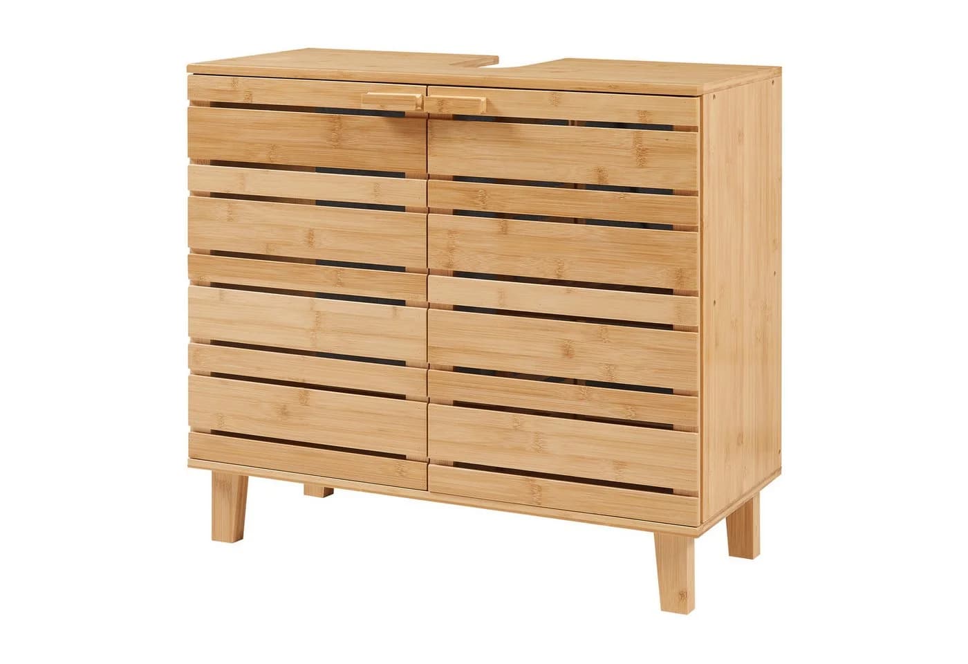 en.casa Waschbeckenunterschrank Epind Bambus Natur - Bild 2