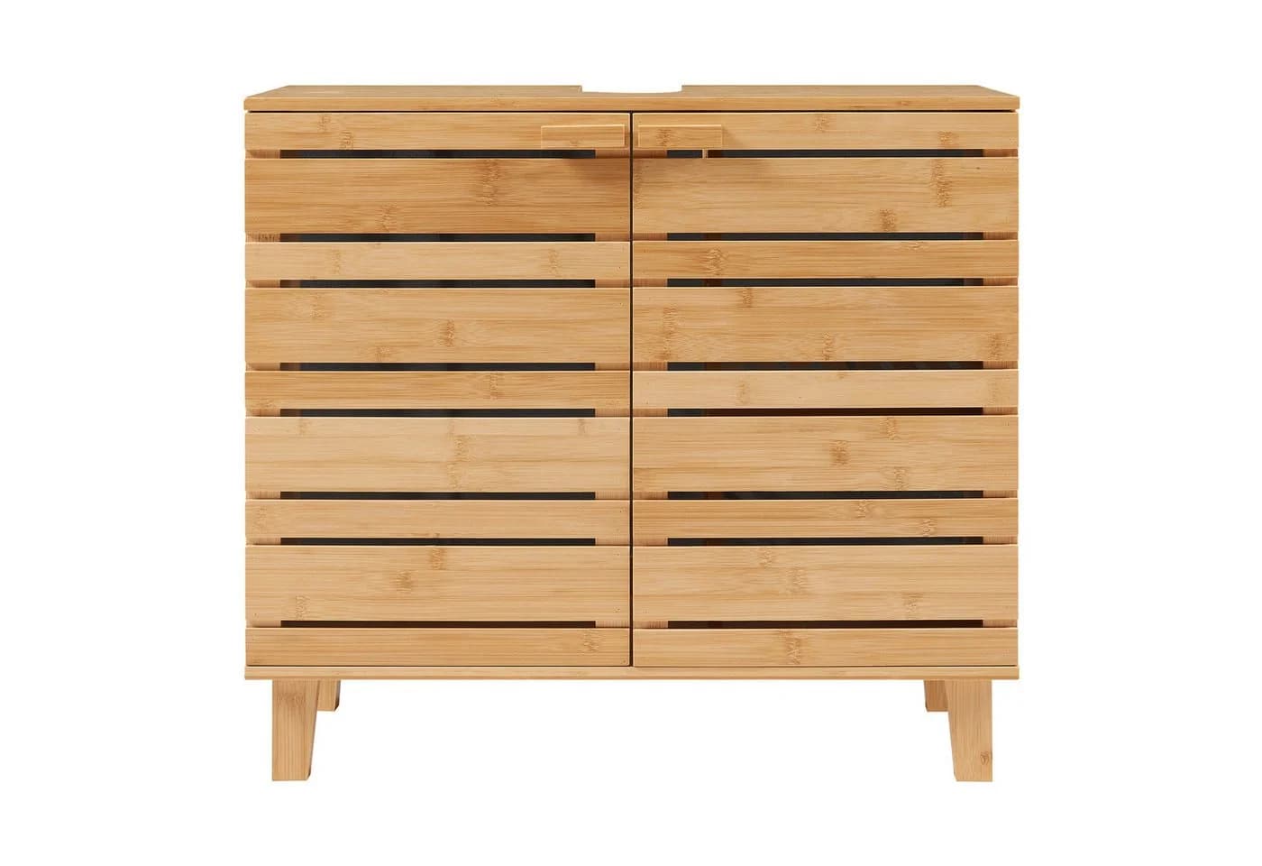 en.casa Waschbeckenunterschrank Epind Bambus Natur - Bild 4