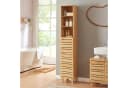 en.casa Hochschrank Epind Bambus mit Magnetverschluss Bild 1