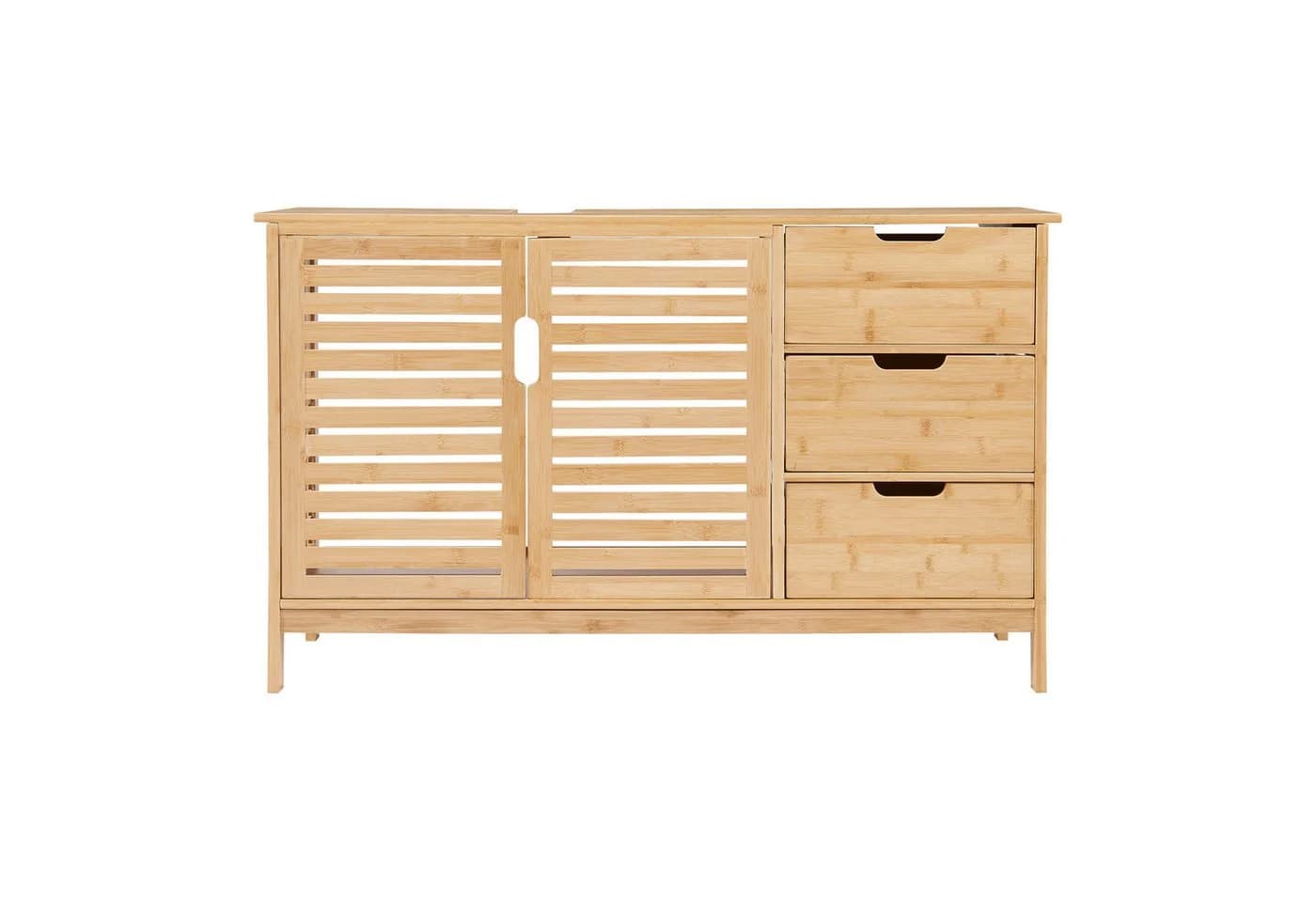 en.casa Waschbeckenunterschrank »Boksereys« Bambus Natur - Bild 5
