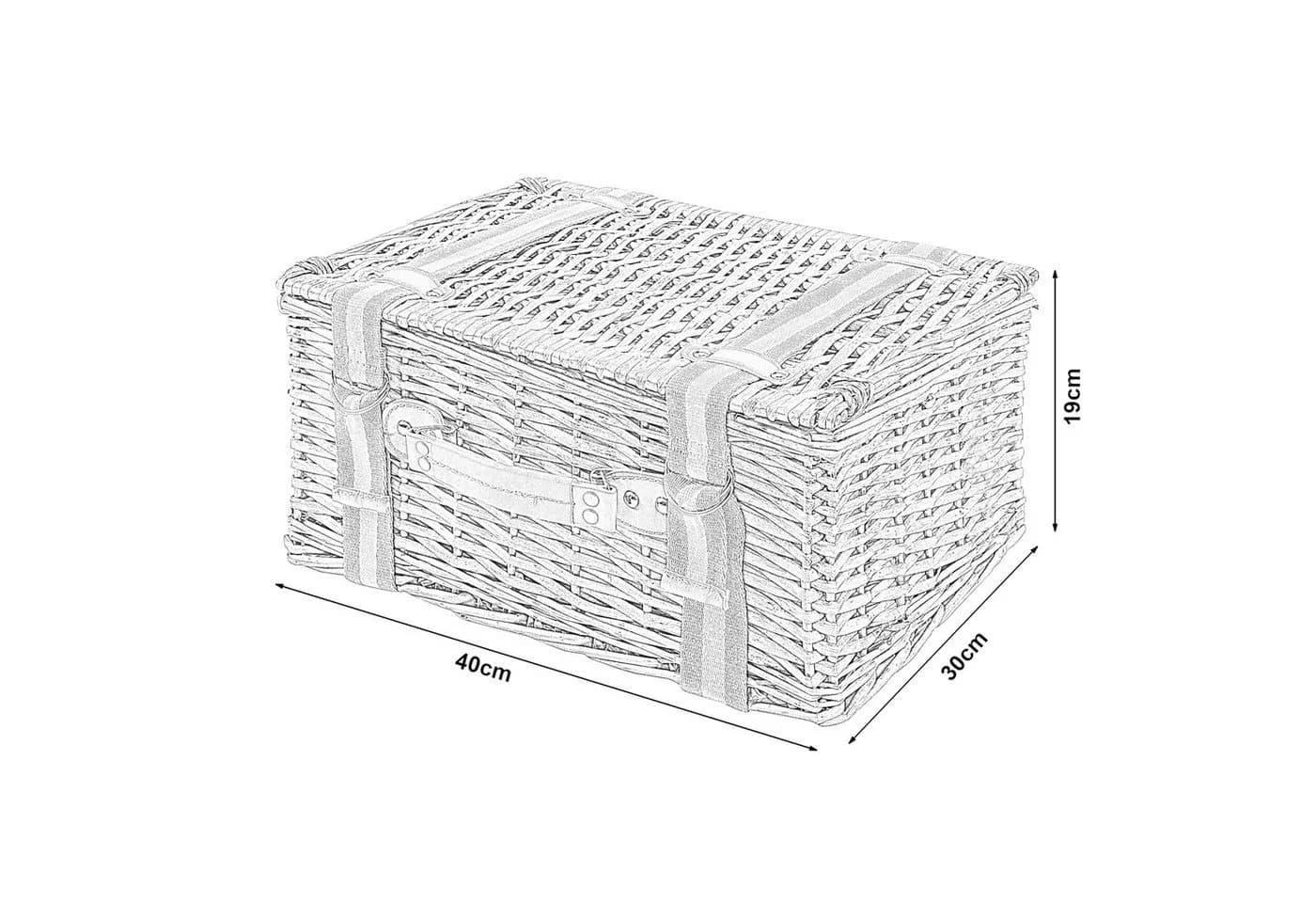 casa.pro Picknickkorb Bisceglie Komplettset für 2 Personen - Bild 4
