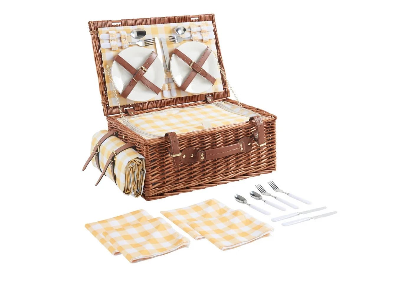 casa.pro Picknickkorb Brindisi Weidenkorb für 4 Personen - Bild 2