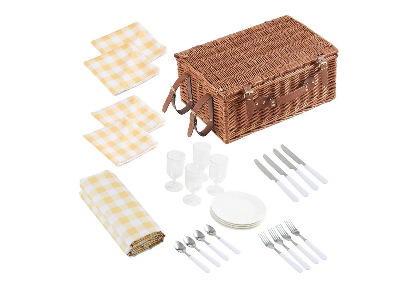 casa.pro Picknickkorb Brindisi Weidenkorb für 4 Personen - Bild 5
