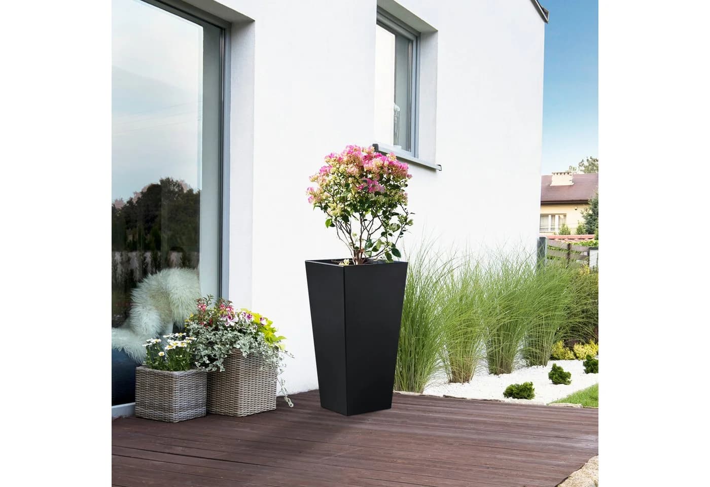 casa.pro Pflanzkübel Vaargel Stahl Schwarz - Bild 2