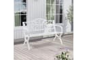 casa.pro Gartenbank Utav Weiß Stahl Bild 1