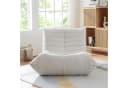 en.casa Sitzsack Kodsø mit Rückenlehne Mikrofaser Beige Bild 1