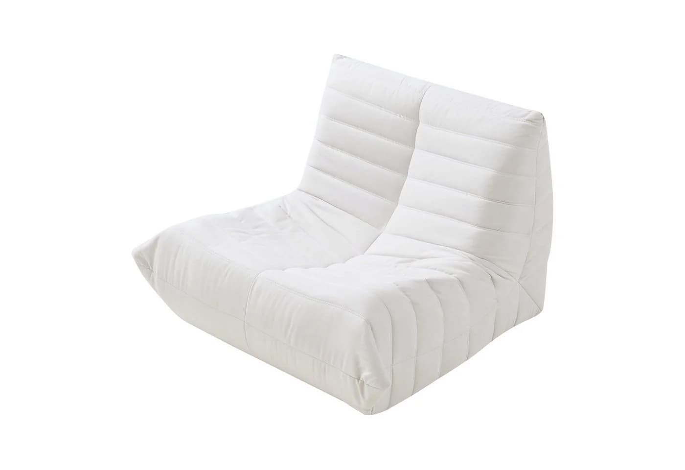 en.casa Sitzsack Kodsø mit Rückenlehne Mikrofaser Beige - Bild 5
