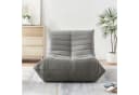 en.casa Sitzsack Kodsø Bodensessel mit Rückenlehne Grau Mikrofaser Bild 1