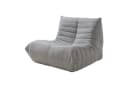 en.casa Sitzsack Kodsø Bodensessel mit Rückenlehne Grau Mikrofaser Bild 3