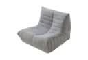 en.casa Sitzsack Kodsø Bodensessel mit Rückenlehne Grau Mikrofaser Bild 5