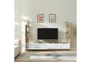 en.casa TV-Schrank Rauki mit Seitenregalen Weiß/Eicheoptik Bild 3