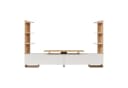 en.casa TV-Schrank Rauki mit Seitenregalen Weiß/Eicheoptik Bild 5