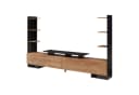 en.casa TV-Schrank Rauki Schwarz/Mango-Holzoptik Bild 2