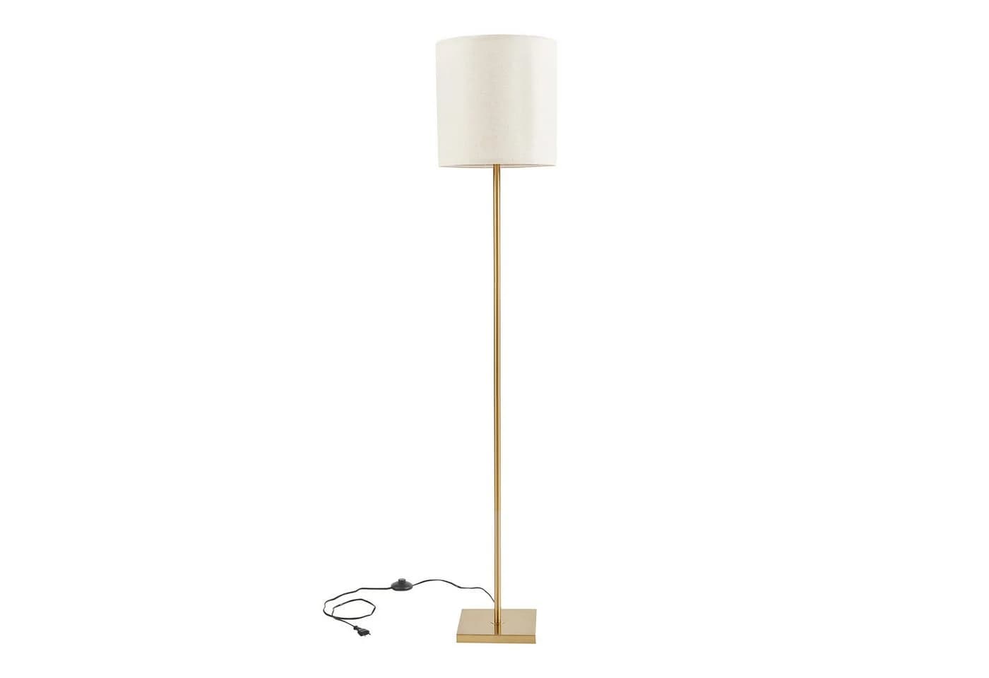lux.pro Stehlampe Fildholm 157 cm Messingfarben Leinenoptik - Bild 2