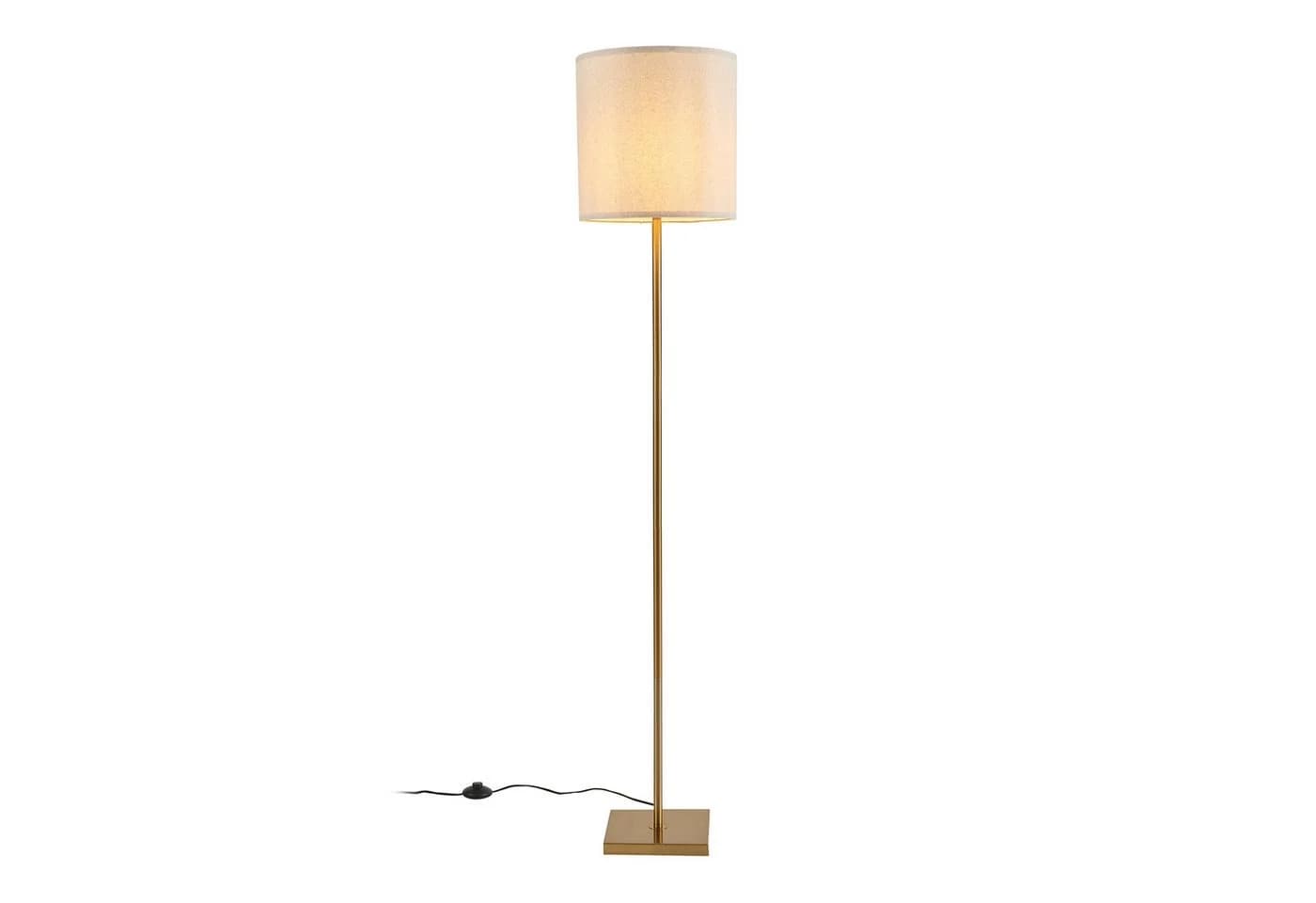 lux.pro Stehlampe Fildholm 157 cm Messingfarben Leinenoptik - Bild 4