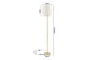lux.pro Stehlampe Fildholm 157 cm Messingfarben Leinenoptik Bild 5