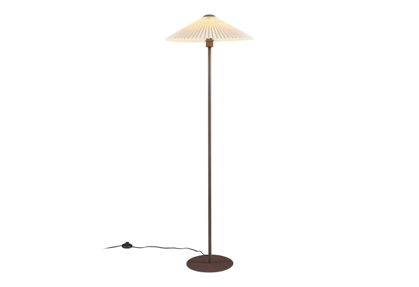 lux.pro Stehlampe Appledore Braun/Weiß Metall E27 - Bild 2