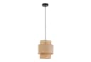 lux.pro Hängeleuchte Biggar Beige Schwarz Rattanoptik Bild 2