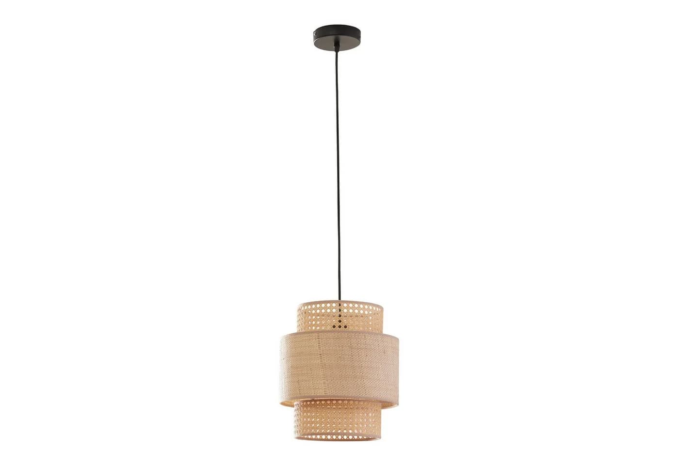 lux.pro Hängeleuchte Biggar Beige Schwarz Rattanoptik - Bild 2