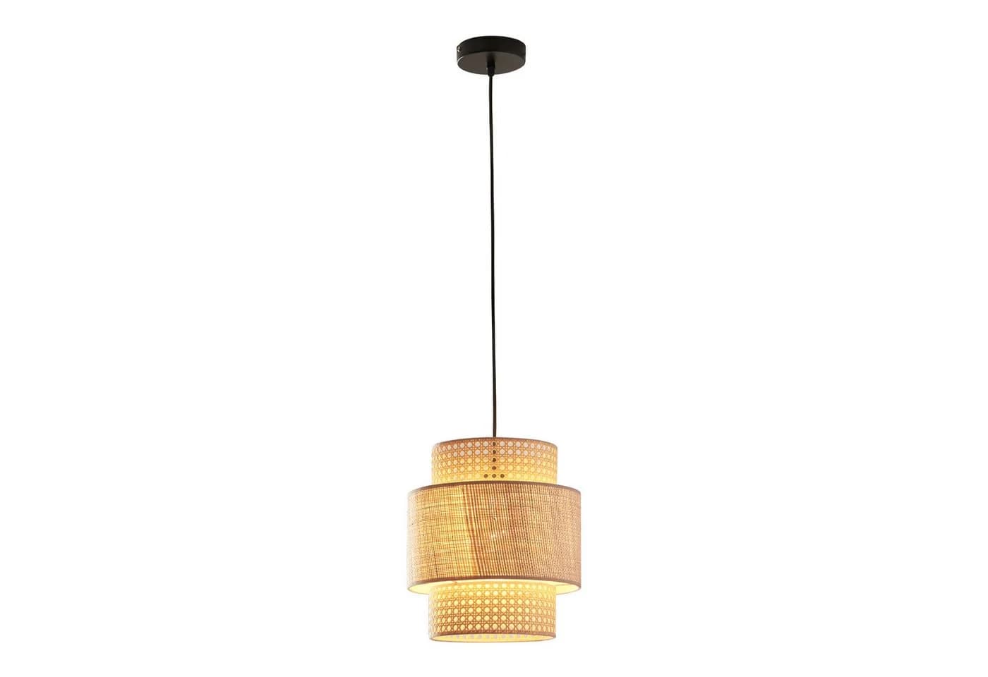 lux.pro Hängeleuchte Biggar Beige Schwarz Rattanoptik - Bild 4