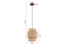 lux.pro Hängeleuchte Biggar Beige Schwarz Rattanoptik Bild 5