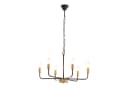 lux.pro Kronleuchter Bishop 6-flammig Metall Schwarz/Messingfarben Bild 4
