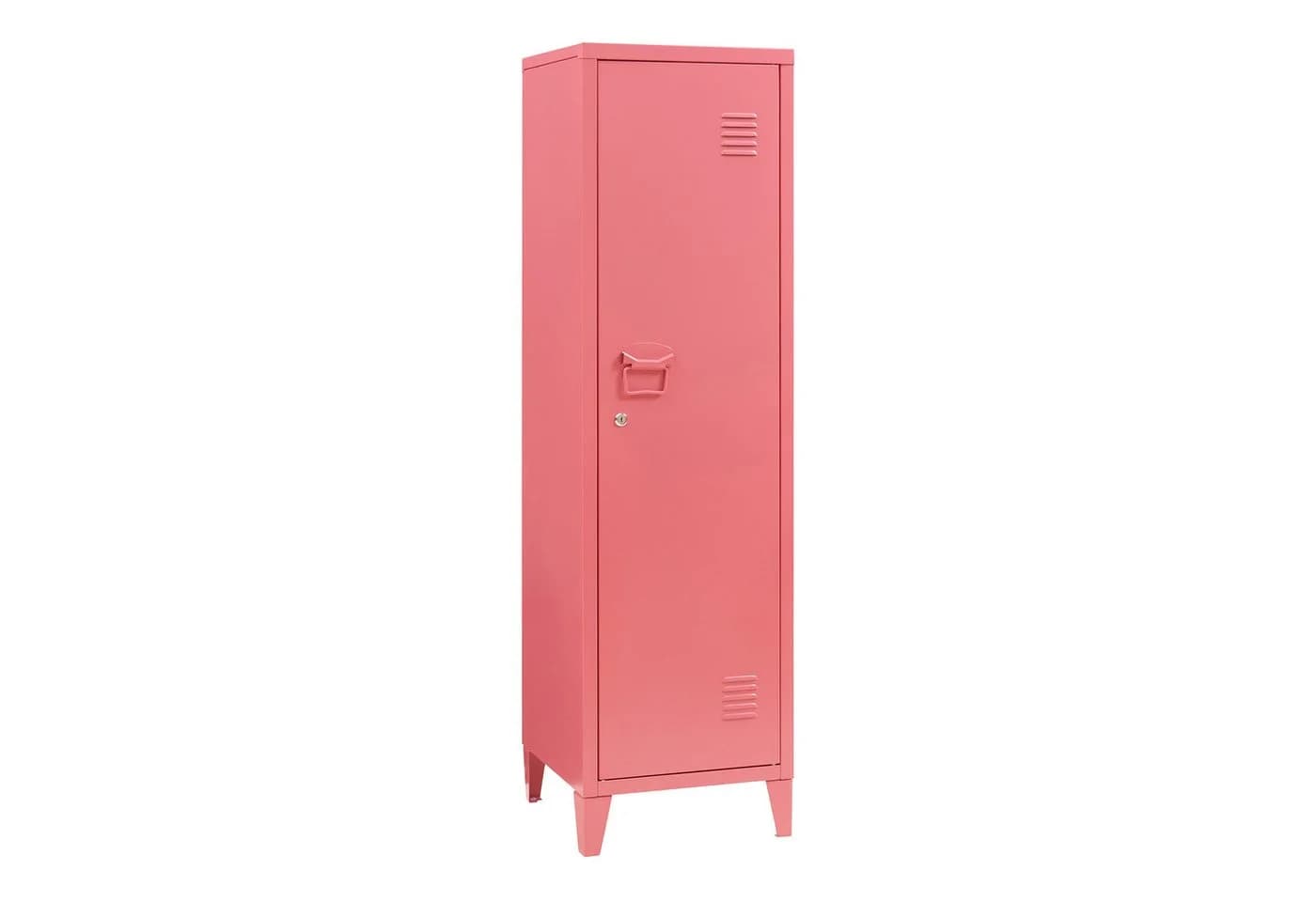 en.casa Spind Kurikka 137x38x38cm abschließbar Stahl Wassermelonenrot - Bild 5