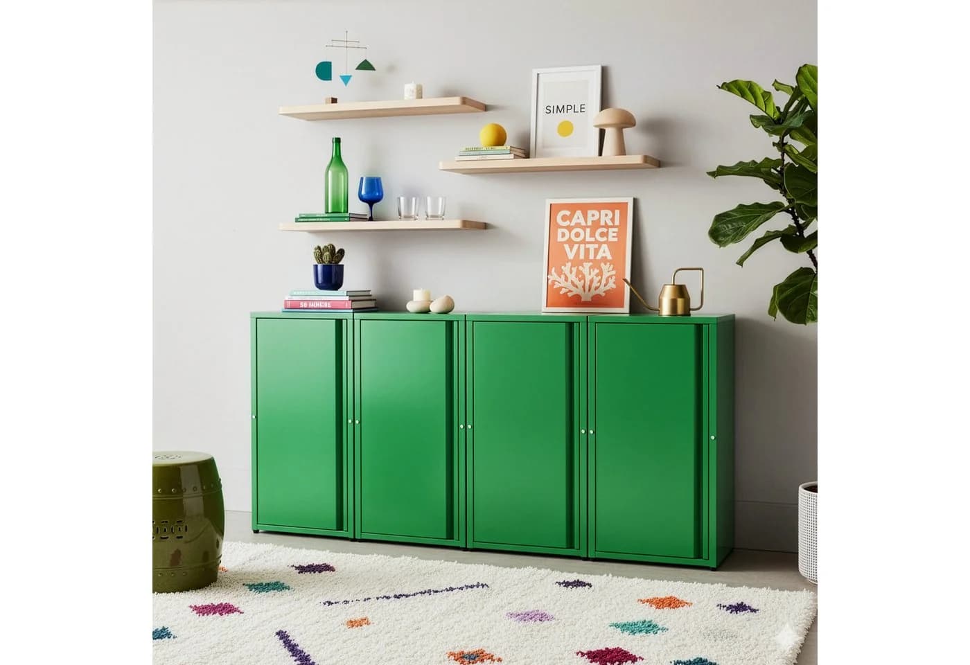 en.casa Mehrzweckschrank Burlöv Apfelgrün - Bild 4