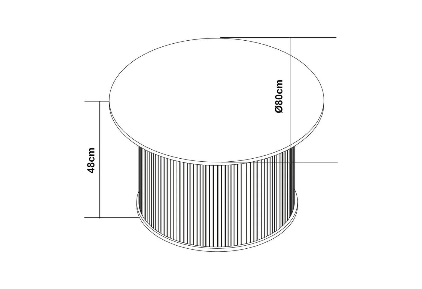 en.casa Couchtisch Ledepid Bambus MDF Natur Modern - Bild 5