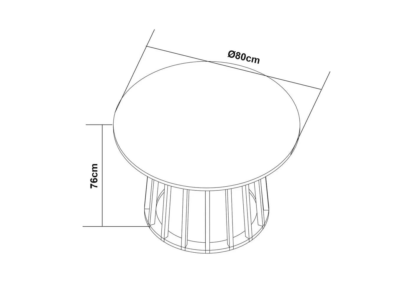 en.casa Esstisch Lensuu Rund Eicheoptik/Pastellgrün - Bild 4