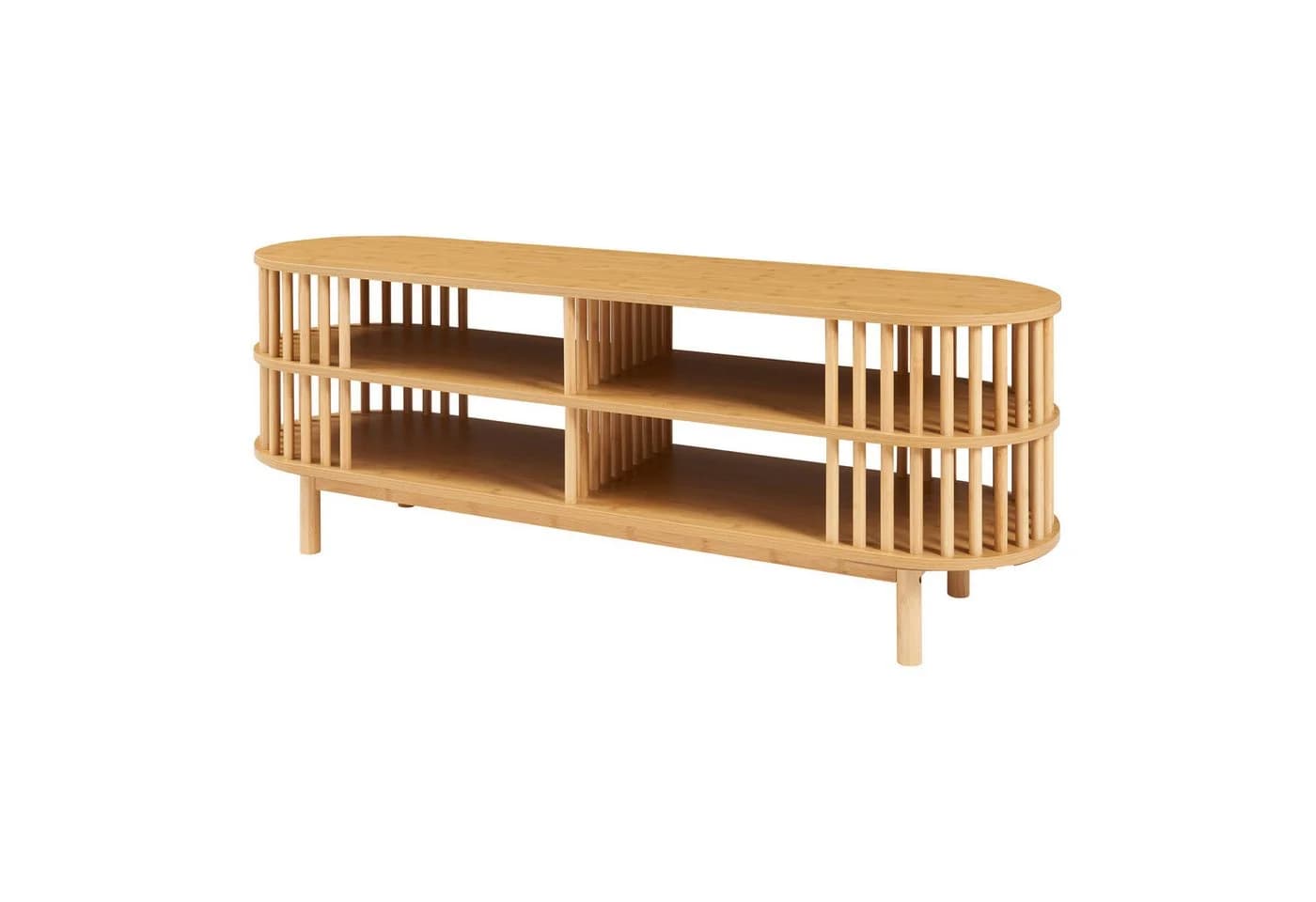 en.casa TV-Schrank Fernsehtisch Jarvenpaa 140x40x50 cm Bambus - Bild 2
