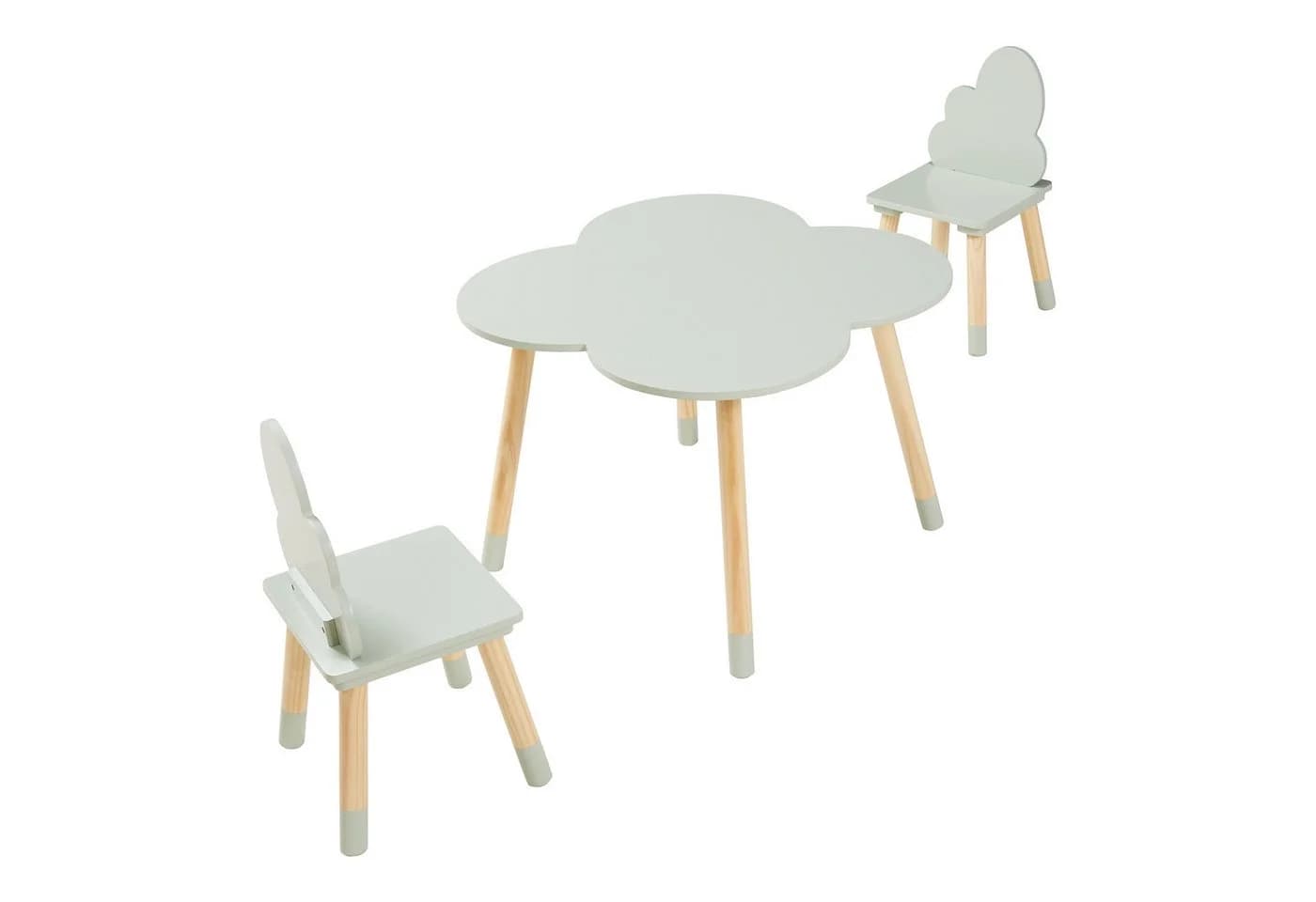 en.casa Kindersitzgruppe 3-tlg. Epim Wolkendesign Mintgrün - Bild 5