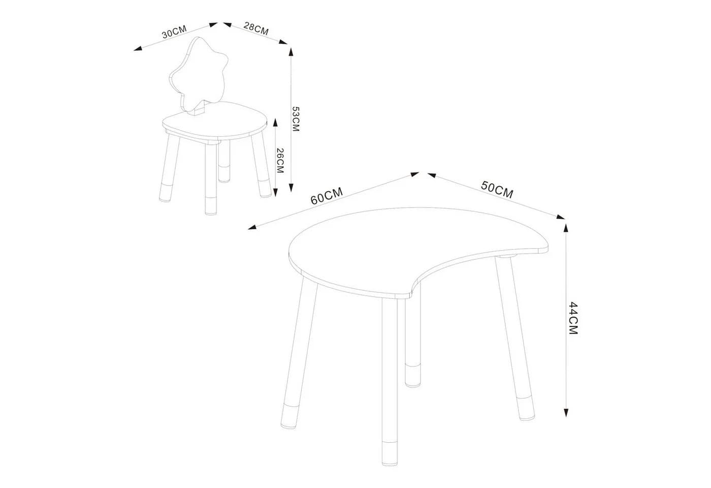 en.casa Kinderschreibtisch-Set mit Stuhl »Lallega« Weiß/Gelb Kiefernholz + MDF - Bild 5