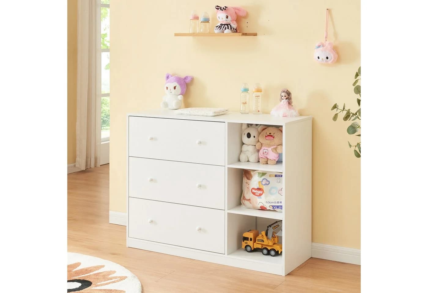 en.casa Wickelkommode Beldinupp Weiß