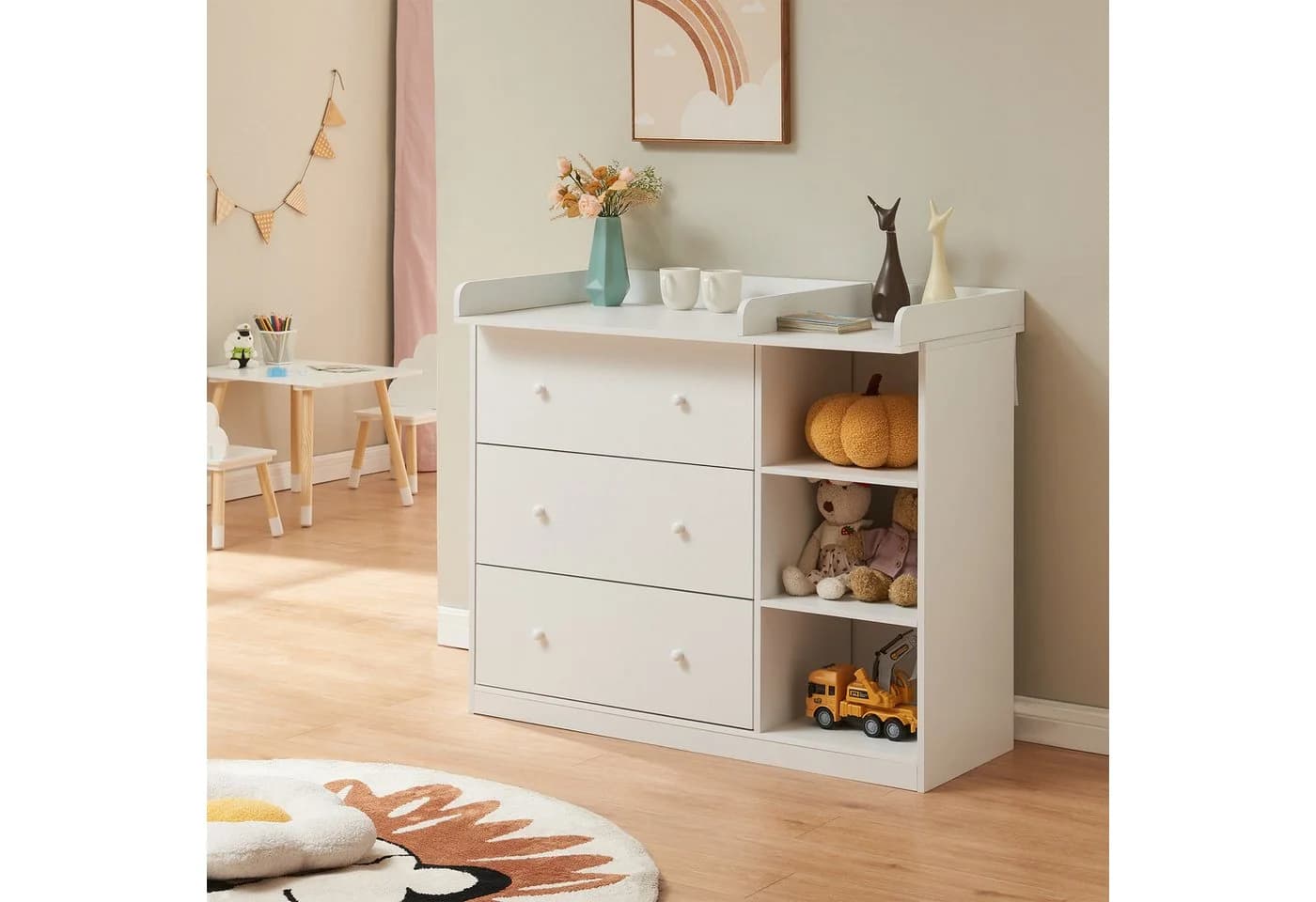 en.casa Wickelkommode Beldinupp Weiß - Bild 3