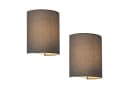 lux.pro Wandleuchte »Brüssel« 2er Set 1xE27 aus Leinen halbrund Grau Bild 2