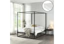 en.casa Himmelbett Kristianstad mit Matratze Metall Schwarz Bild 1