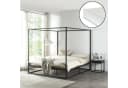en.casa Himmelbett Kristianstad Schwarz mit Matratze Bild 1