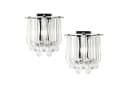 Lux.pro Alnwick Wandleuchten-Set Chromfarben mit Kunstkristallen Bild 2