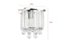 Lux.pro Alnwick Wandleuchten-Set Chromfarben mit Kunstkristallen Bild 5