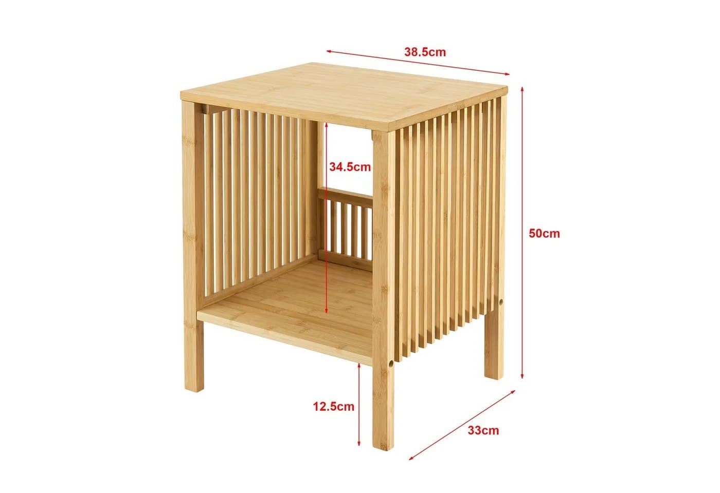 en.casa Beistelltisch 2er Set Bambus Natur - Bild 4