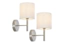 lux.pro Wandleuchte Winsford E14 Metall Textil 2-tlg. Set Bild 2