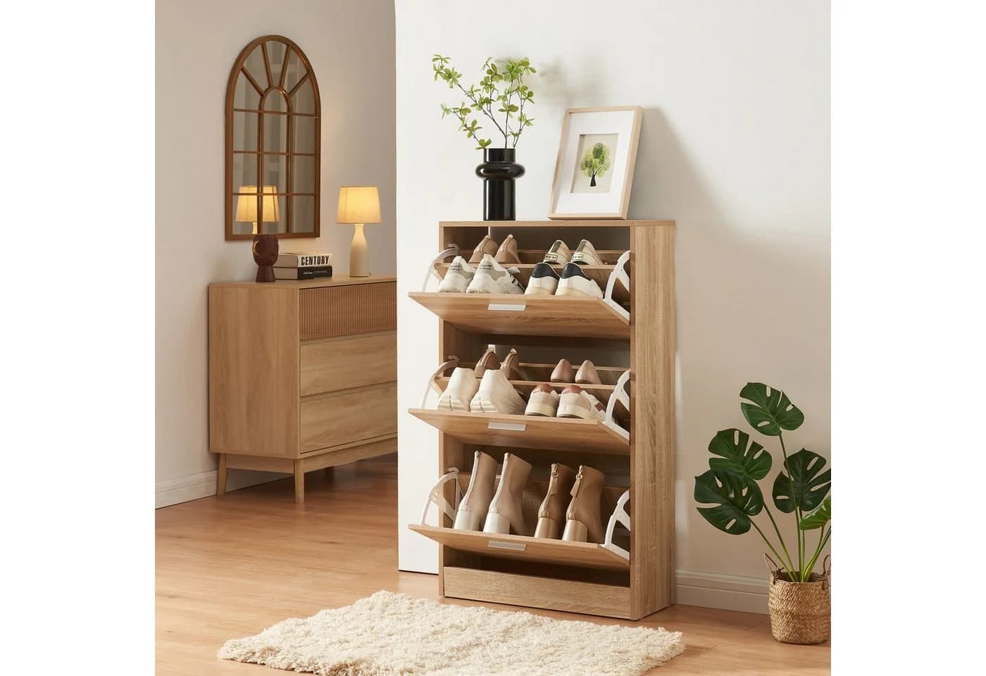 en.casa Schuhschrank Sykkylven Schuhkipper