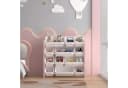 en.casa Kinderregal Vestnes mit 12 Boxen Rosa Weiß Bild 3