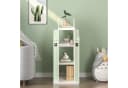 en.casa Kinderregal Vipsali drehbar Hausdesign Mintgrün Weiß Bild 5