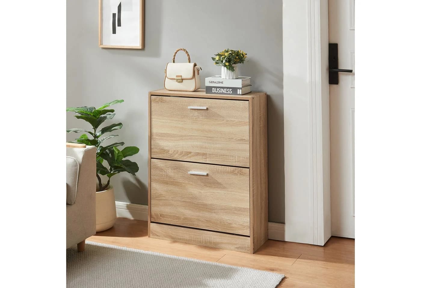en.casa Schuhschrank Sykkylven Schuhkipper 2 Klappen - Bild 3